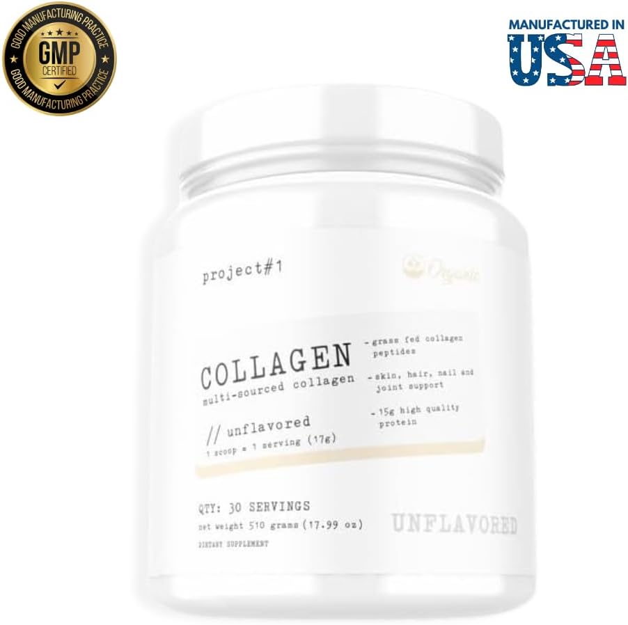 Project #1 Nutrition Multi-Sourced Collagen Powder | Grass-Fed Collagen Peptides for Skin, Hair, Nails & Joints | Hydrolyzed Collagen & 15g Protein Per Serving -Irish Cream - Collagen for Women & Men 6