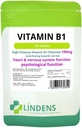 Lindens Vitamin B1 Thiamin 2-Pack 200 Tablets B 1 B-1 Thiamine Natural Quality 2