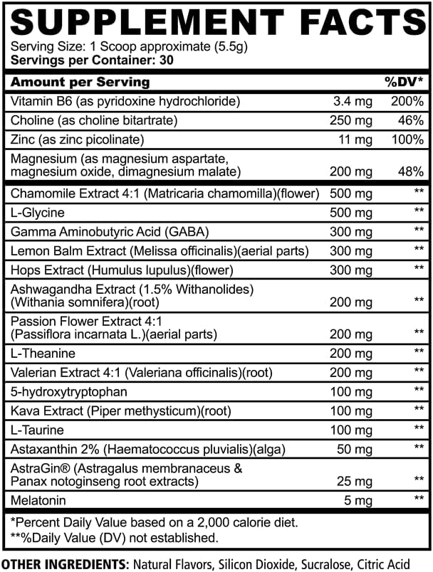 Underground Bio Labs™ Panda SUPPS – Sleepy 2.0 Natural Sleep Aid Formula: 5mg Melatonin, 300mg GABA, Chamomile Extract, (Honey Lemon Tea) 30 Servings 3