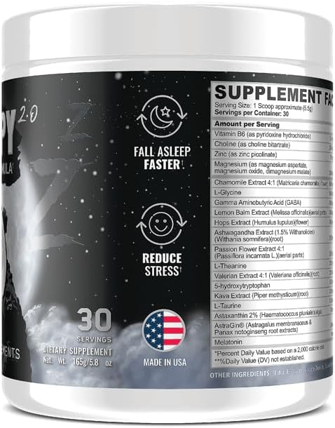 Underground Bio Labs™ Panda SUPPS – Sleepy 2.0 Natural Sleep Aid Formula: 5mg Melatonin, 300mg GABA, Chamomile Extract, (Honey Lemon Tea) 30 Servings 4