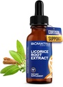 BioMatrix Licorice Root Extract (1200 gotas 2 fl. oz) Más Active Ingredient Than Competing Brands (0,87 mg Glycyrrhizin per Drop), Menos Doses Needed, Concentrated, Raise Cortisol, Energy