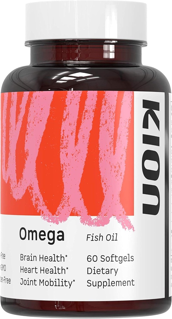 Kion Omega - Omega 3 Fatty Acid Suplementos - DHA Suplementos - Mini Fish Oil Softgels - Omega 3 DHA EPA Píldoras de aceite de pescado - Fish Oil 1000 mg - 30 Serviciones