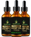 Aceite de cáñamo Premium, no GMO, sin refinar con pleno sabor y beneficios naturales, para la calma, el sueño, el descontento producto de los EE.UU.