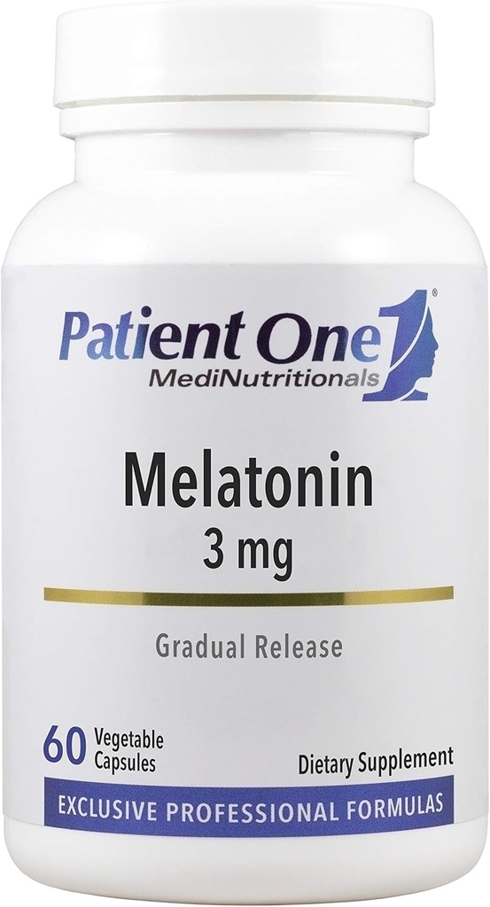 Patient One Melatonin 3 mg Extended Release | Supplement to Support Restful Sleep and Relaxation* | Natural Sleep Aid | 60 Capsules