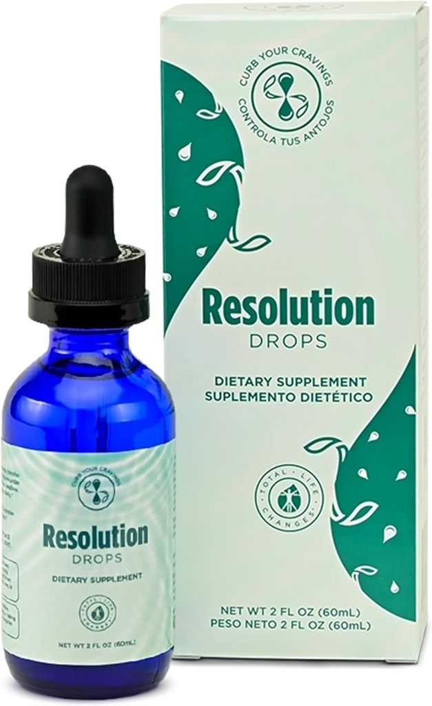 IASO Resoluciones de gotas - Control de Craving y Bienestar, Suplemento de Salud para el Estilo de Vida Equilibrada y Transformación - 2 fl. oz