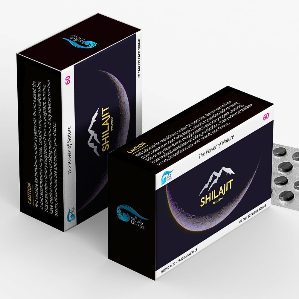 100% puro maximum Strength Shilajit Resin Tablets: Energy, Metabolism, Immunity - 85+ Trace Minerals & Fulvic Acid - Natural Shilajit Tablets