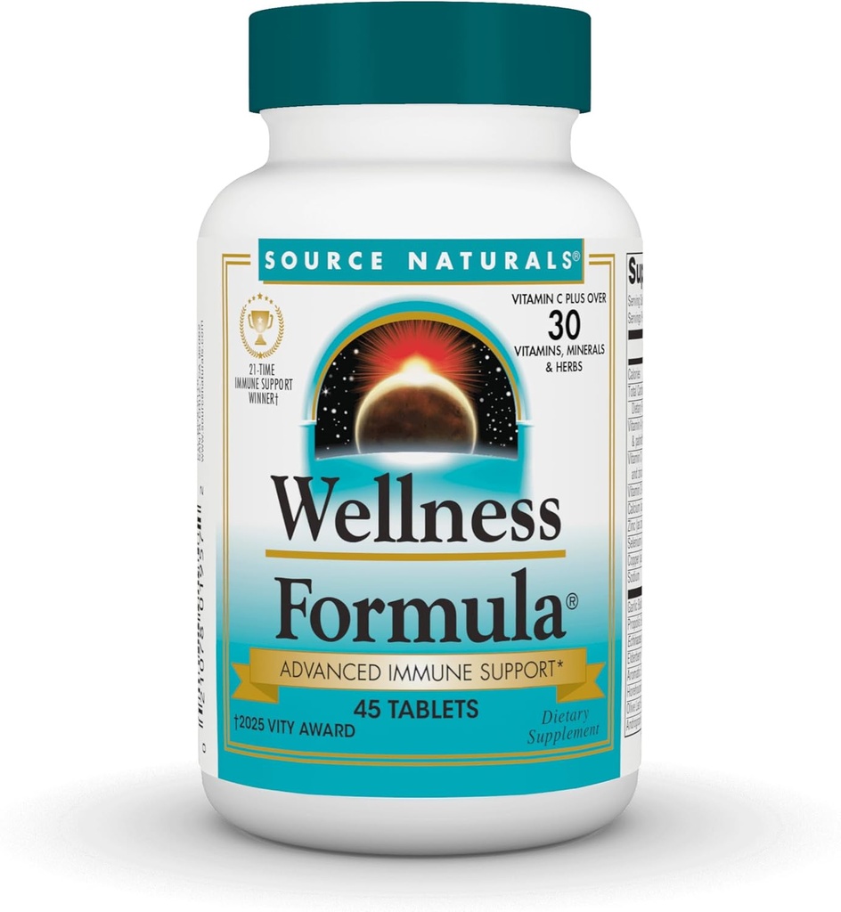 Fuente Natural Wellness Fórmula Bio-Alineado Vitaminas - Immune System Support Supplement & Immunity Booster* - 45 Tablets