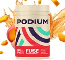 Podium Nutrition, Fuse Pre Workout Powder, Peach Mango, 30 Servings, Beta Alanine y Caffeine for Energy, Gluten Free, Soy Free, Dairy Free