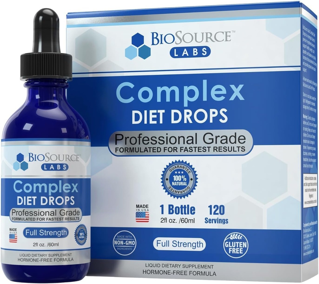 Las gotas de dieta complejas – las mejores gotas naturales para hombres y mujeres (1 botella, 2 fl oz) - 30 días de suministro