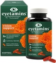 eyetamins Vision Support - 60 Capsules‚ Ophthalmologist-Formulated - 2X Lutein and Zeaxanthin of Leading Brands - Plant-Based, Natural - Vegan and Non-GMO Formula (60 Count)