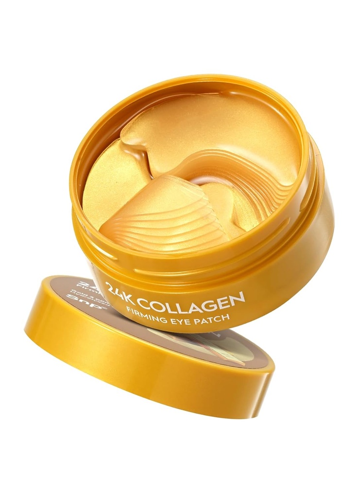 Snp 11,900mg Collagen + 24K Gold Firming Eye Patch ¦ Arrugas Firming Under Eye Patch ¦ Tightening " Hydrating for All Skin ¦ Under Eye Patches for Dark Circles  Korean Skincare Eye Mask ← 60 Patches