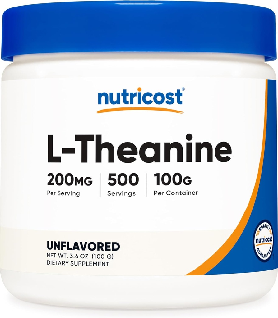 Nutricost L-Theanine Powder 100 Grams - Gluten Free &amp; Non-GMO