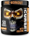 ¡JNX lanza la maldición! Pre Workout Powder for Men &amp; Women, Caffeine, Beta-Alanine, Creatine, L-Citrulline, 50 Servings, Orange Mango Flavor – Boost Energy, Strength & Focus