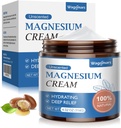 Crema de magnesio para dormir - Loción natural de magnesio tópico para dolores de piernas, relajación muscular, calma - tiempo nocturno mantequilla corporal para la hidratación profunda - seguro para niños (sin olor)