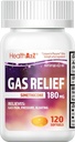 HealthA2Z® Gas Relief Simethicone TEN 180 MG ANTE Relieves from Stomach Discomfort and Gas TENIDO Anti Flatulence ANTE Reslieves Gas Fast (120 Conde (Pack of 1))