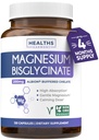 Alta Absorción Magnesium Bisglycinate Capsules - Clínicamente Validado Buffered y Chelated Magnesium Suplemento - 1 Daily Vegan Capsule with Lab Verified Gentle 200mg Serving (4 Month Supply)