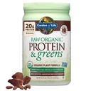 Jardín de Vida Proteína orgánica cruda &amp; Verdes, Cacao de Chocolate, 1 lb 5,51 oz (610 g)