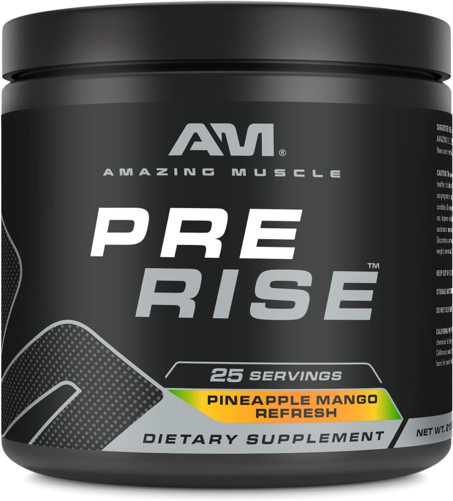 Sorprendente Muscle Pre Rise ← Pre-Workout Powder Suplemento con Caffeine " Beta-Alanine para Hombres " .