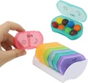 HRX Paquete Little Daily Pill Box Case AM PM for 7 Day, Small Pocket Purse Pills Holder, Cute Drug Organizer Container 2 Times a Day