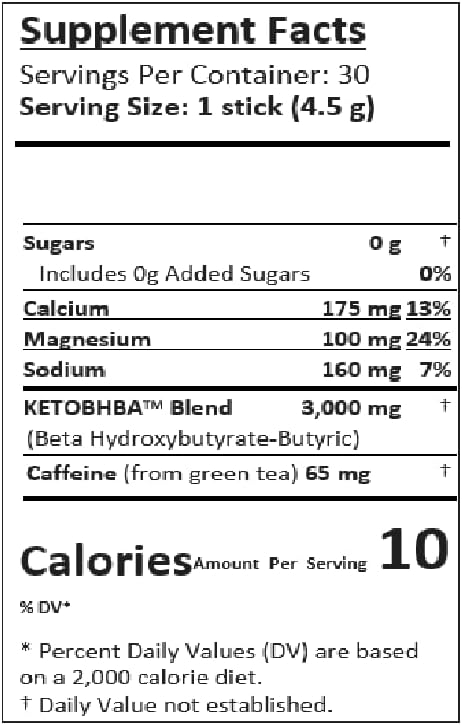 B-Epic B-KETO Natural Grape Flavored Support for Your Well-being - Designed to Support Natural Energy and Wellness - incluye 30 Powder Sticks