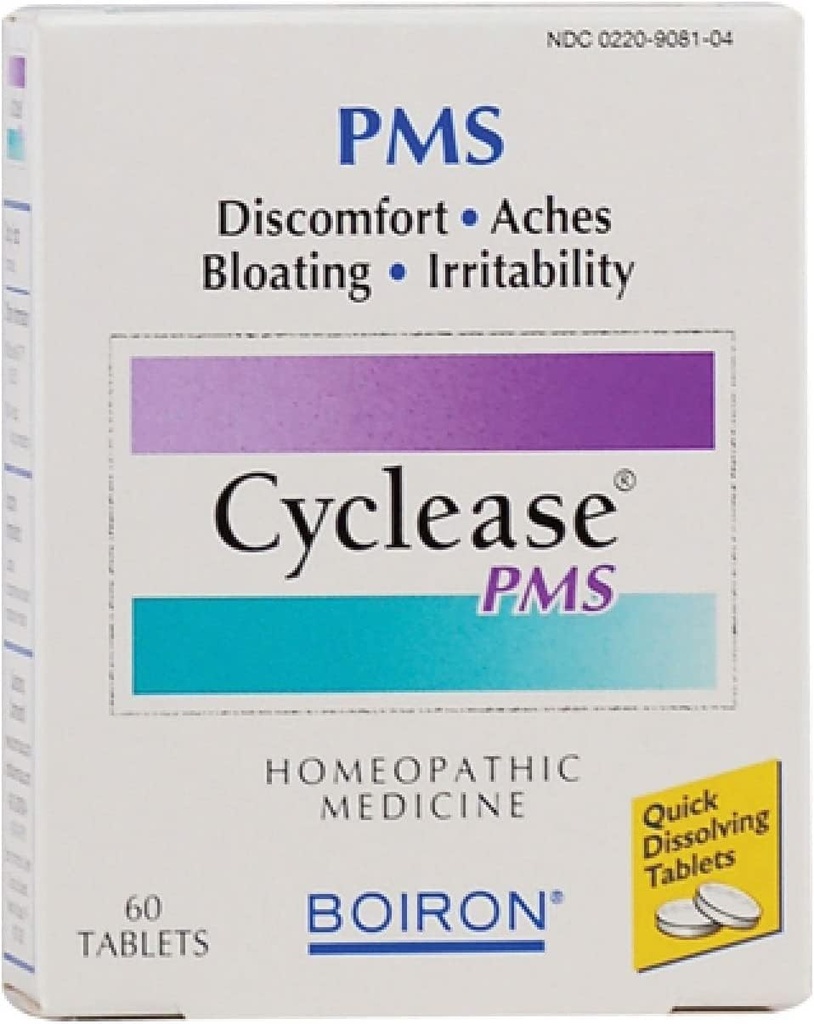 Boiron Cyclease Pms, 60 Tabletas, Medicina Homeopática para Pms Relief