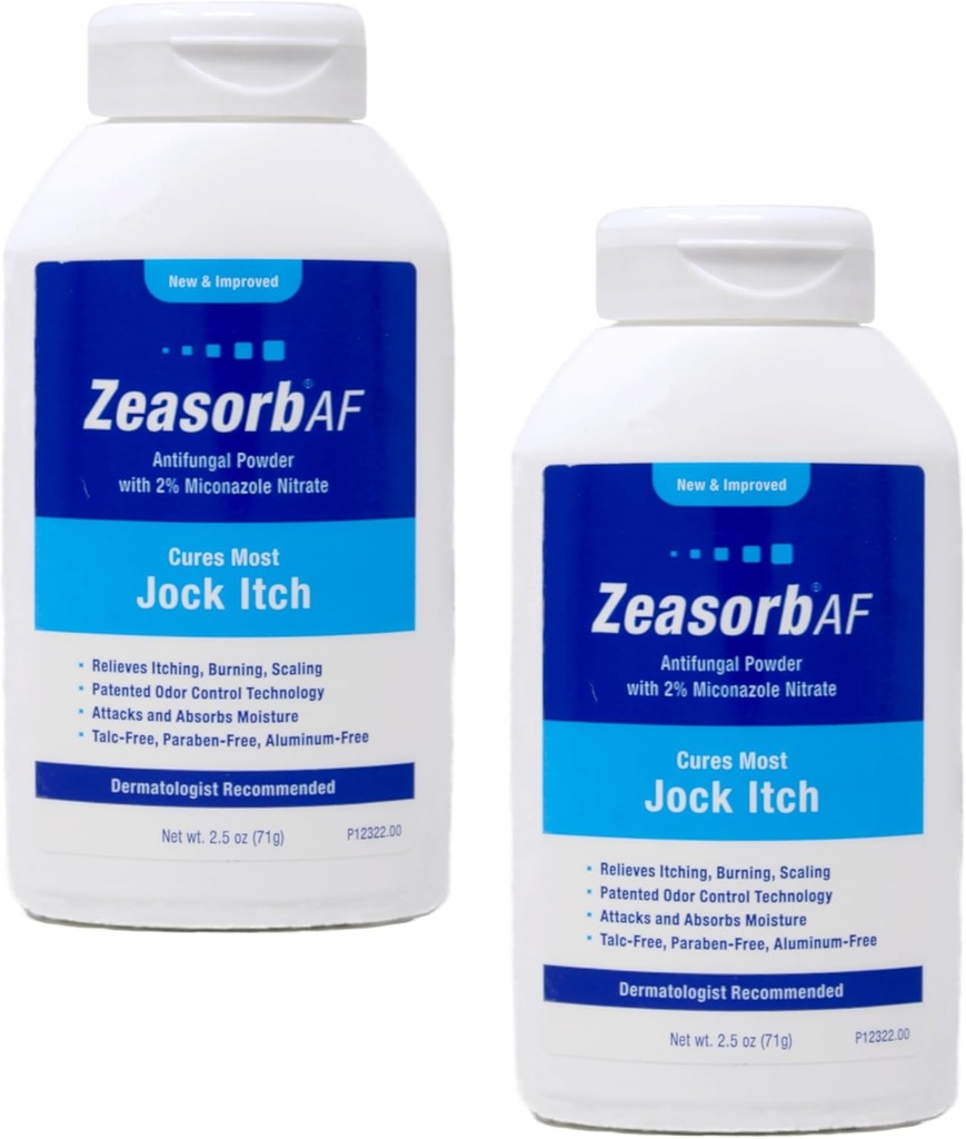 Zeasorb-AF Super Absorbent Treatment Powder para Jock Itch 2.5 Ounce (Pack of 2)
