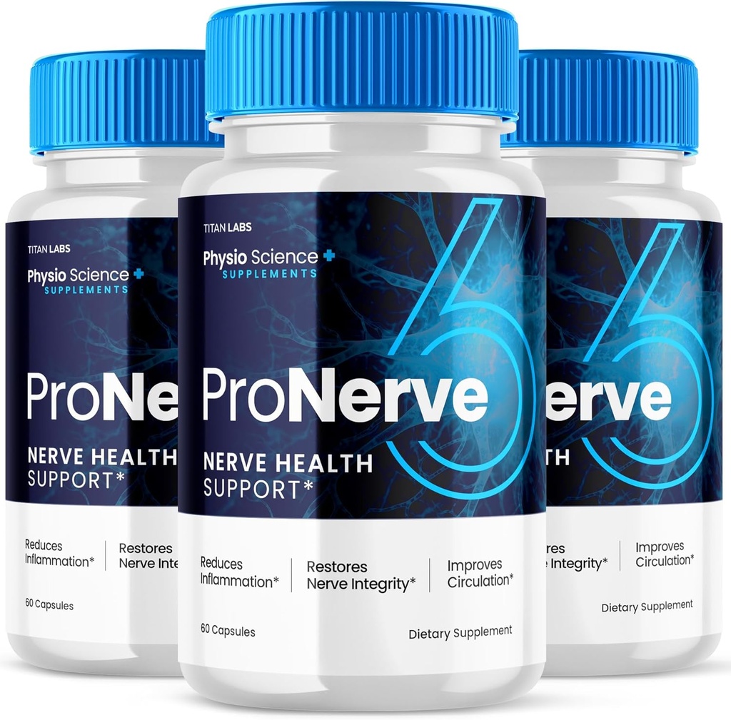 (3 Pack) Pro Nerve 6 Capsules Advanced Nerve Health Support, Pro Nerve 6 Dietary Supplement Capsules ProNerve Advanced Formula Nerve Support Suplemento Hombre Mujeres Apoyo a la Salud Optimal (180 cápsulas)