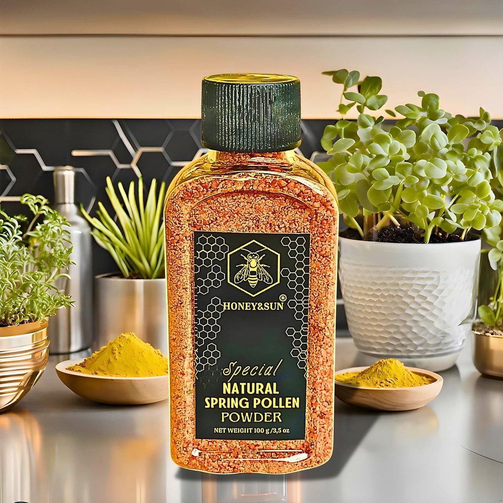 EARLY SPRING BEE POLLEN I POWDER I (5 Diferentes Composiciones de Contaminación de Primavera) I Organic Bee Pollen I Minerals-Amino Acids &amp; Protein I Gluten Free (3.5 oz) I Halal