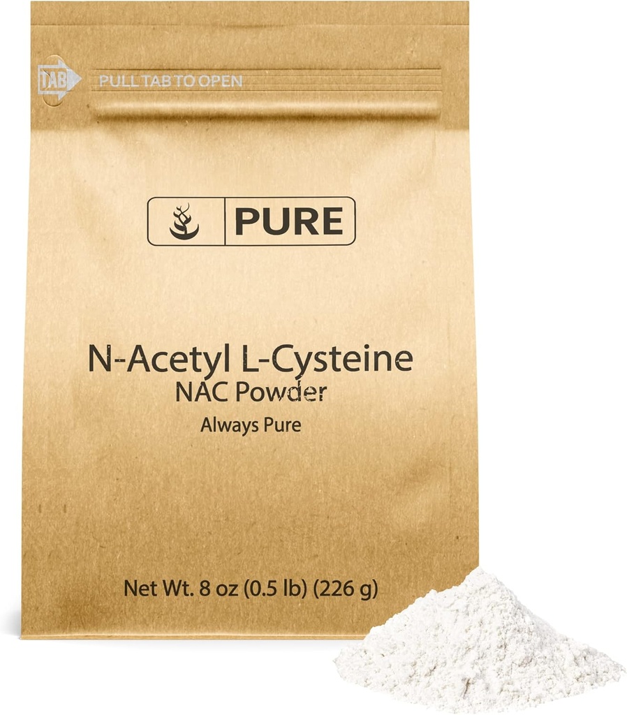 PURE ORIGINAL INGREDIENTES NAC N-Acetyl L-Cysteine Powder (8 oz) Lab Verified, Always Pure, No Fillers