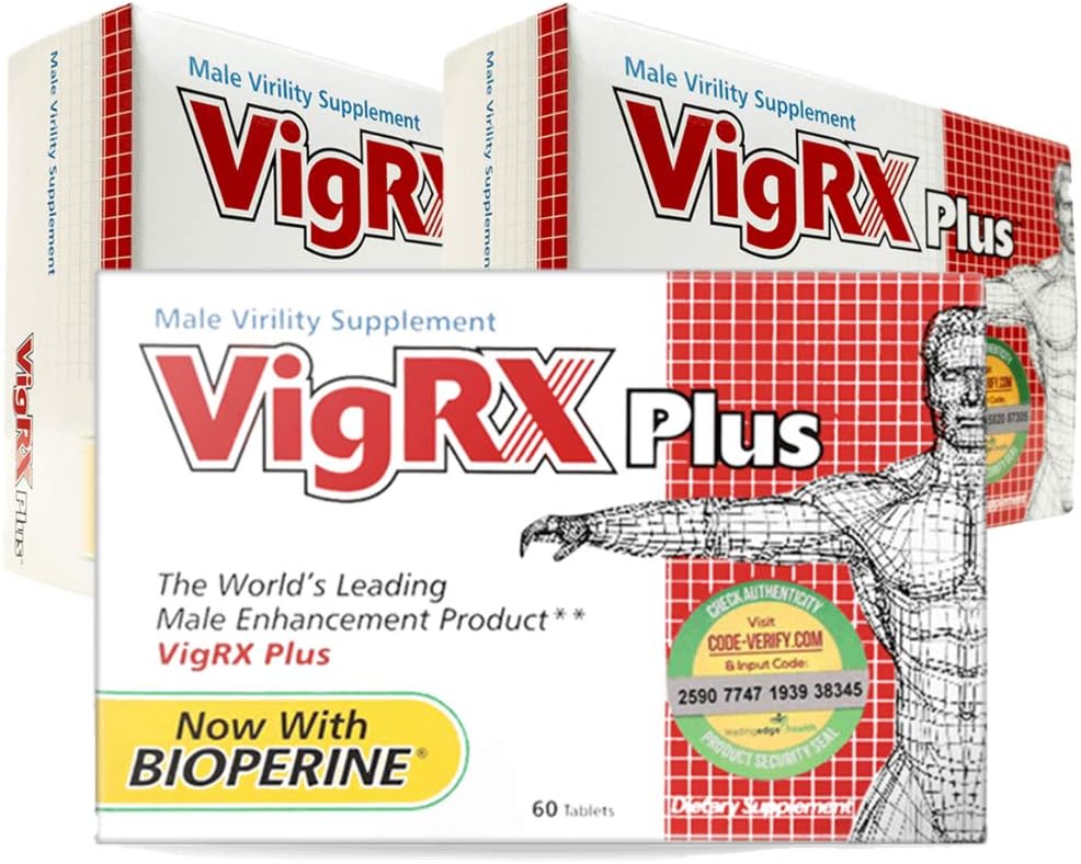 VigRX Plus Masculino Virility Herbal Suplemento dietético Pill - 60 Tablas (3 Caja)