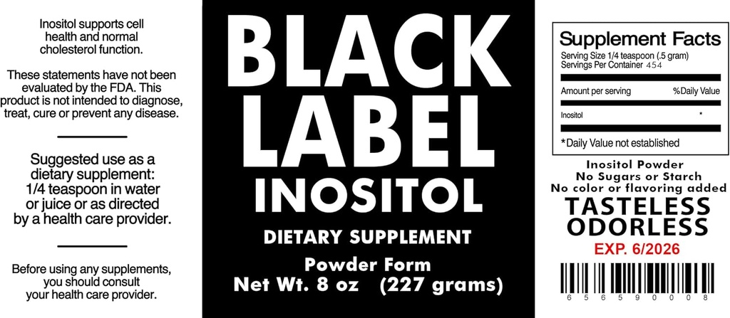 Genérico Black Label Inositol, 2.19 Libra (Pack of 1)
