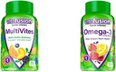Vitafusion MultiVites Gummy Multivitamínicos para Adultos con 12 Vitaminas y Minerales, Berry, Peach &amp; Omega-3 Vitaminas Gummy, Berry Lemonade Flavored, Heart Health Vitamins(1)