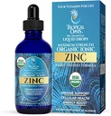 USDA Organic Ionic Zinc Droppers for Men, Women &amp; Kids ← Líquido Zinc Suplemento Trace Mineral Fórmula  Función inmunitaria ← Skin Health ← 98% Absorption  Sugar-Free, Vegan, Non-GMO ← 4 Fl Oz