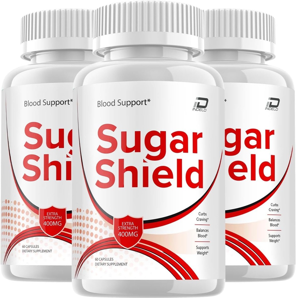 Sugar Shield Suplemento, Sugar Shield Pills, Sugar Shield Extra Strength Formula, Sugar Shield Advanced Formula Capsules, Sugar Shield Natural Pills (3 Pack - 180 Capsules)