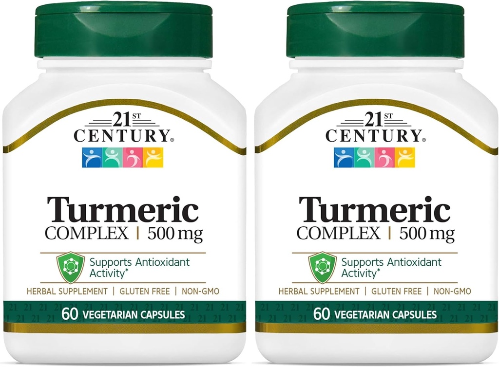 21st Century Turmeric Complex Vegetarian Capsules, 60 Conde (Pack of 2)