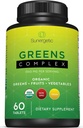 Premium USDA Organic Greens Superfood Tablets – Greens Superfood Powder Incluye verduras, frutas y polifenoles – Daily Greens Superfood Powder Suplemento– 60 Greens Tablets