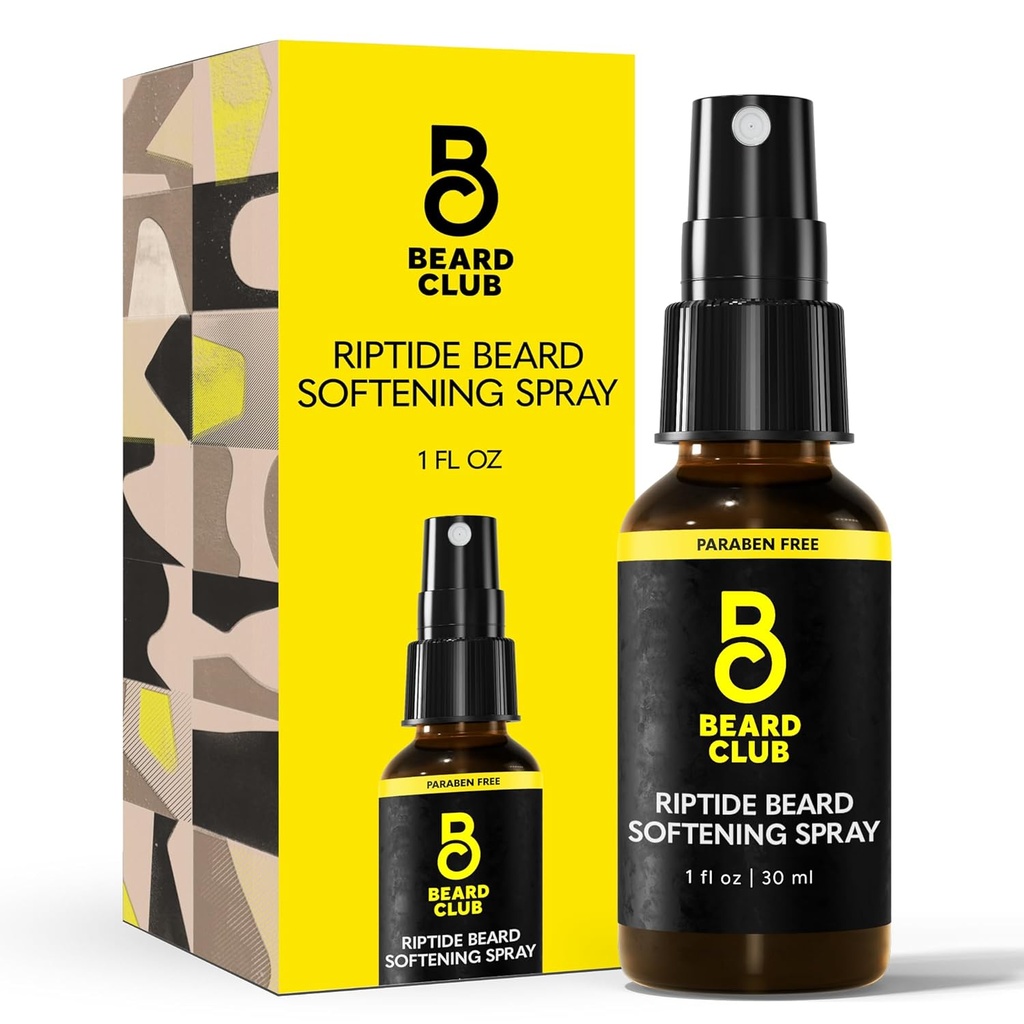 The Beard Club Riptide Beard Softening Spray by Beard Club - Nourishing & Styling Formula for Enhanced Beard Growth, Softness & Shine - Enriquecido con ingredientes naturales para el cabello facial saludable