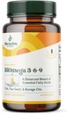 BIOACTIVE NUTRIENTS BiOmega 3-6-9 Suplemento Softgels for Women &amp; Men - Omega 3 6 9 - Complejo de los mejores pescados, aceite de linaza y suplementos de aceite de borrado - 1200mg - 90 Softgels
