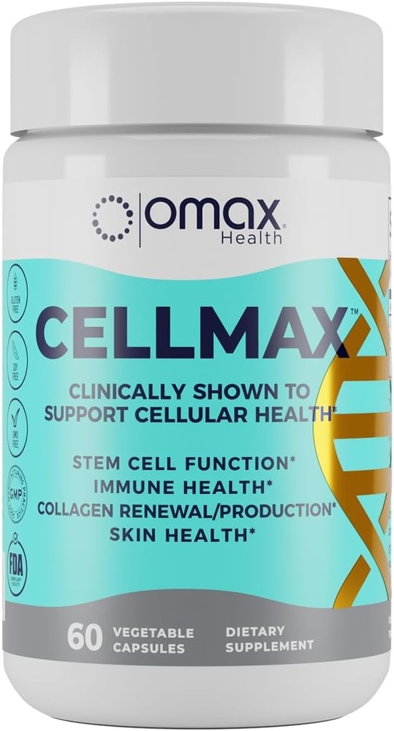 Omax3 Cellmax – Supports Cellular Health, Clinically Proven, PolySea Seaweed Extract, Antioxidant Protection, Promotes Collagen Production, Boosts Immune Function, Sustainable & Pure Formula
