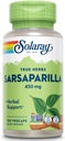 SOLARAY Sarsaparilla Root 450 mg - Soporte Herbal Tradicional - No GMO, Vegan, Laboratorio Verificado - Garantía de devolución de dinero de 60 días - 100 Servimientos, 100 VegCaps