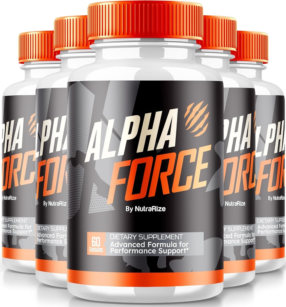 NutraRize (Pack of 5 Alpha Force Capsules, All Natural Pills to Support Energy and Performance, Nutritional Formula for General Health, Official AlphaForce Review (300 Capsules)