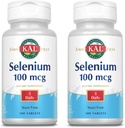 KAL 100 Mcg Selenium Yeast Free Tablets, 100 Cuenta  durable Pack of 2