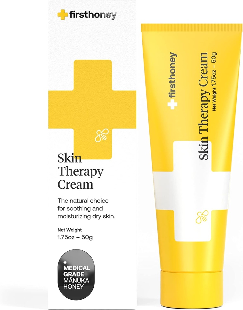 Primer Honey® Manuka Honey Cream para la piel seca y picante tóxico Fast Relief for Eczema, Rosacea, Psoriasis, " Dermatitis  durable Natural " No Fillers  durable Safe for Babies " Toddlers ← 1.75 oz