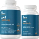 Dr. Tobias AKG Supplement " Adult Multivitamin - Comprehensive Cellular Energy " Nutrient Support for General Wellness and Vitality, Vegan, Non-GMO