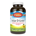 Carlson - Solar D Gems, Vitamina D3 y Omega-3 Suplemento, 6000 UI (150 mcg) Vitamina D3, 115 mg Omega-3s EPA y DHA Suplemento, Wild Caught, Sustentably Sourced, Lemon, 360 Softgels
