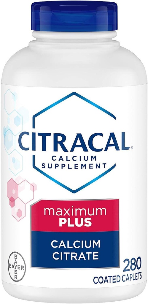 Citracal Maximum Plus Calcium Citrate Caplets Plus D3 (280 Cuenta)