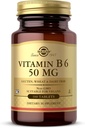 Solgar Vitamina B6 50 mg - 100 Tabletas - No GMO, Vegan, Gluten Gratis, Dairy Free, Kosher - 100 Serviciones