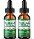 2 Pack 2000MG Rhodiola Rosea Tincture - Orgánica Natural Rhodiola Rosea Extracto Líquido de gotas Suplemento para Estrés, Mood, Energía &amp; Cerebro Apoyo - Mejor Absorción, Azúcar Gratis 4 Fl Oz