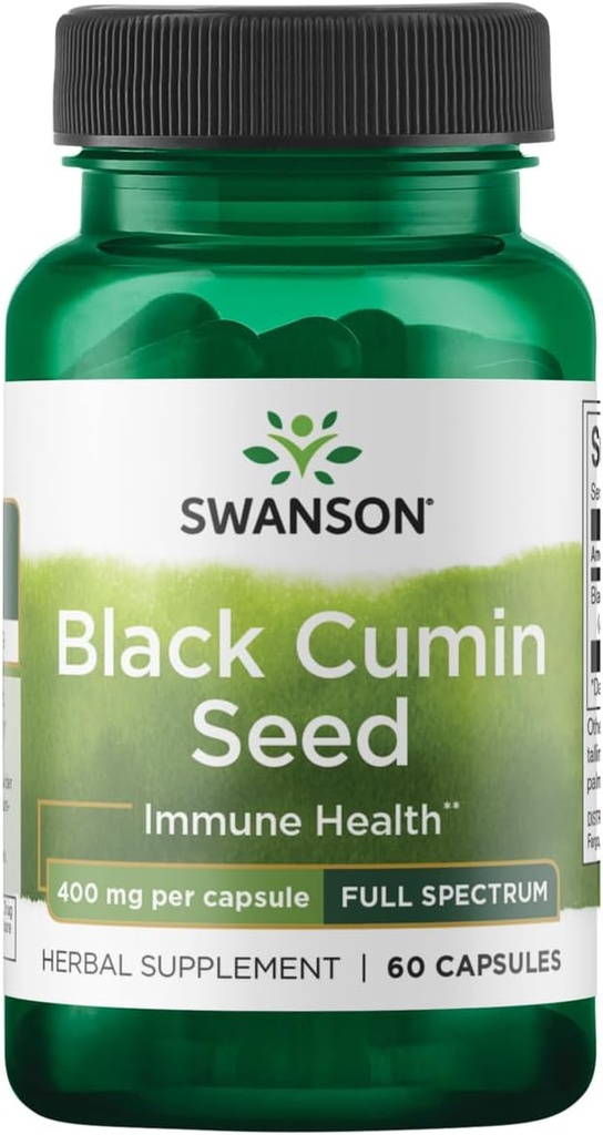 Swanson Full Spectrum Black Cumin Seed 400 Milligrams 60 cápsulas