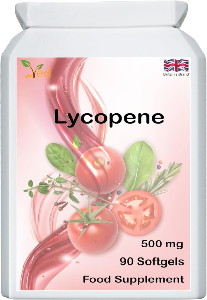 Lycopene 500 mg tención 90 Softgel, 3 meses de suministro.